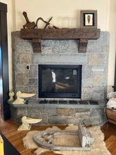  Hand Hewn Rustic Barn Beam Fireplace Mantel Chunky 6" by 8" by 48" with Corbels