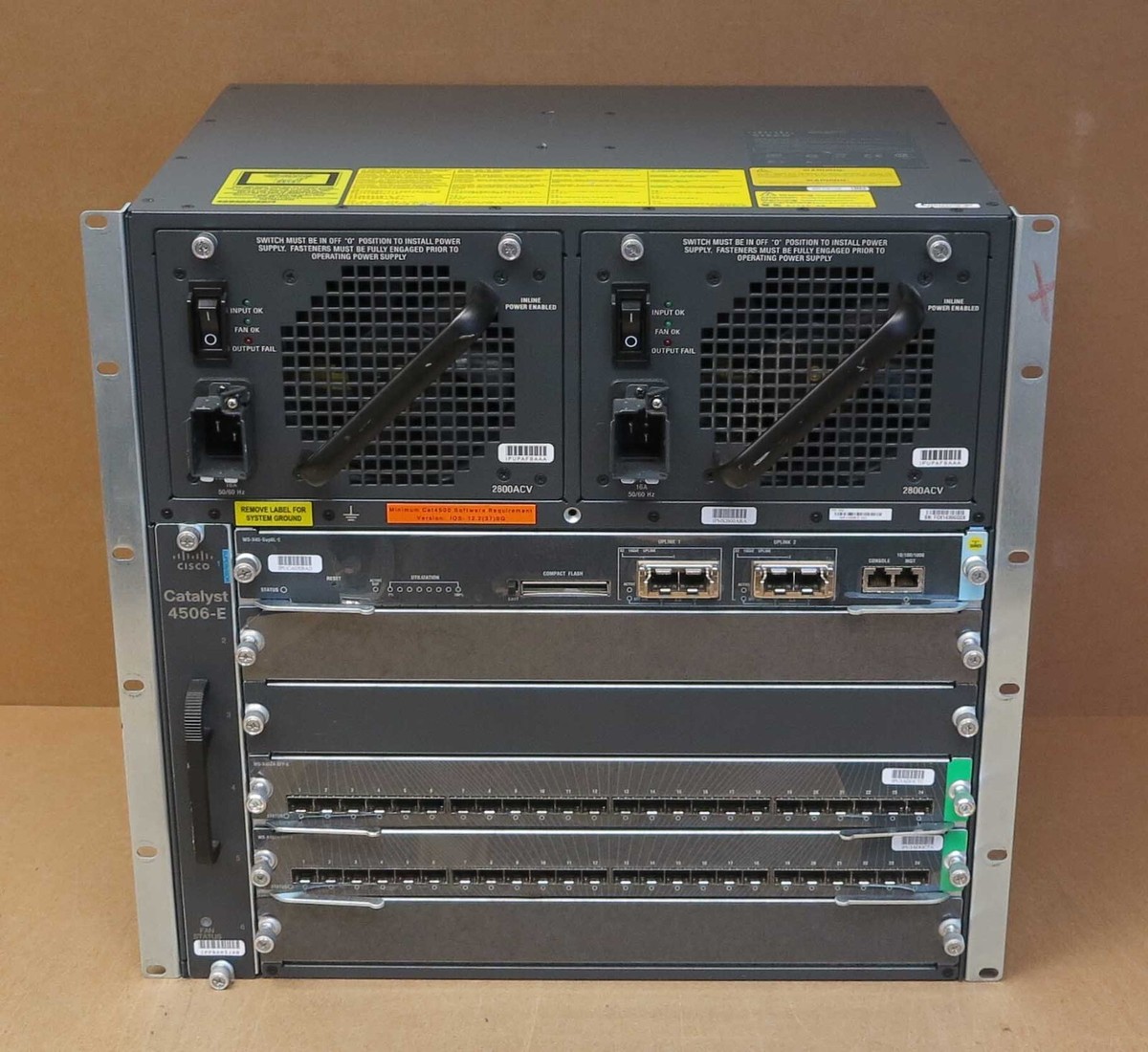 Cisco Catalyst 4506-E Series WS-C4506-E 6-Slot Switch Chassis 2x