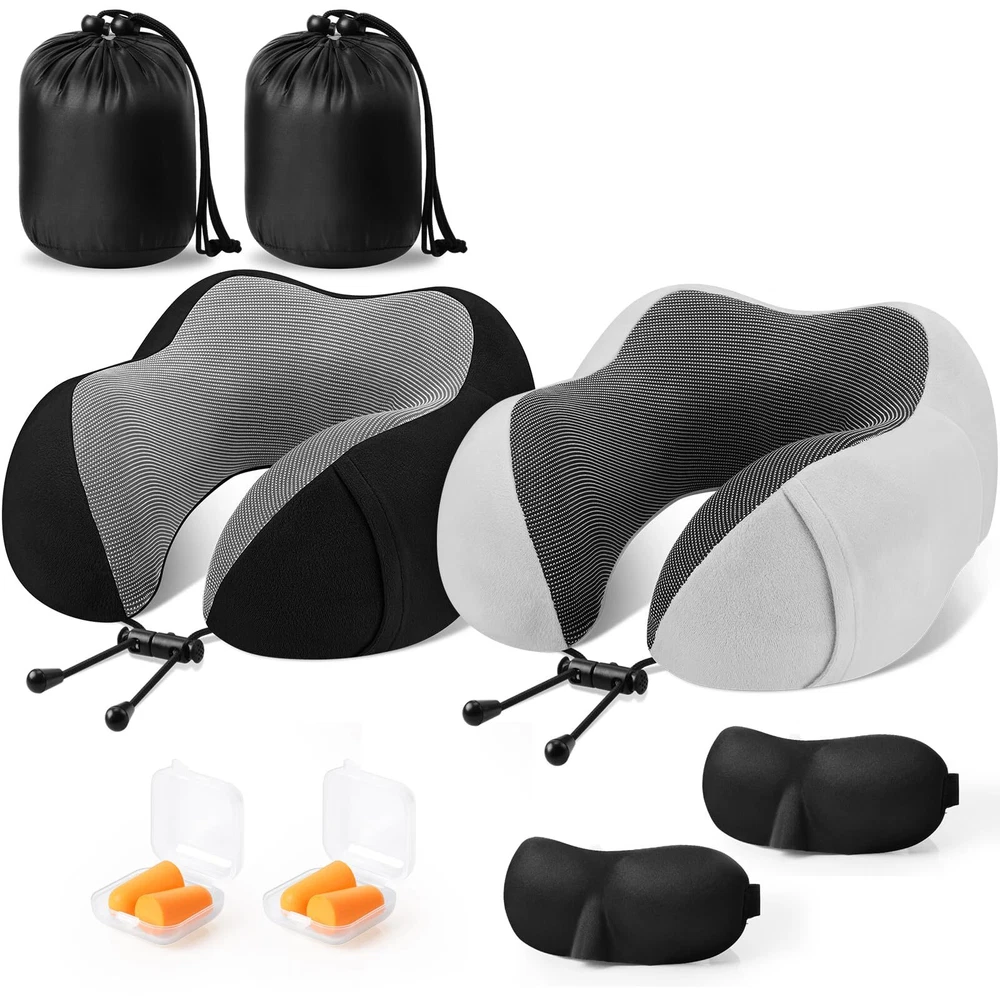 Travel Pillow Premium Memory Foam Comfortable & Supportive Neck Pillow Neck P...