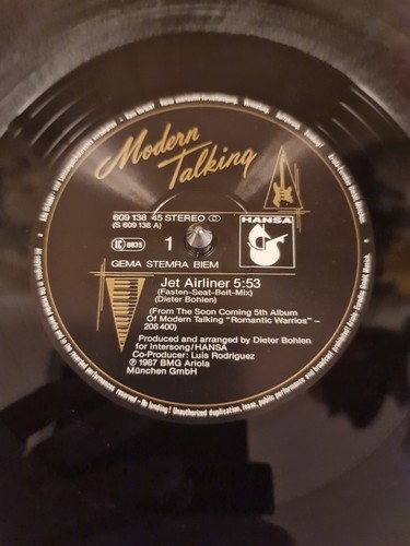 Modern Talking - Jet Airliner ☆ORIGINAL GERMAN IMPORT 12" VINYL MAXI SINGLE 1987 - Picture 7 of 13