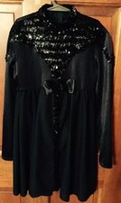 Curtain Call Costume Girls Black Sequined With Underpanties Sz Med Reduced