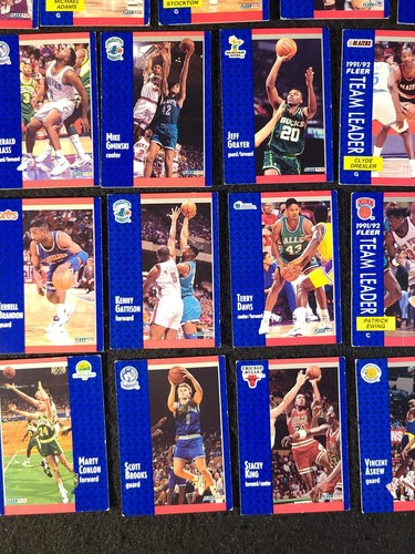 1991-1992 Fleer Basketball NBA Cards Lot 31 Inc Ewing Stockton Robinson Drexler - Picture 6 of 7