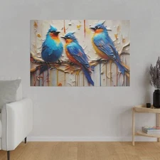 Family of Bird's - Matte Canvas, Stretched, 0.75"