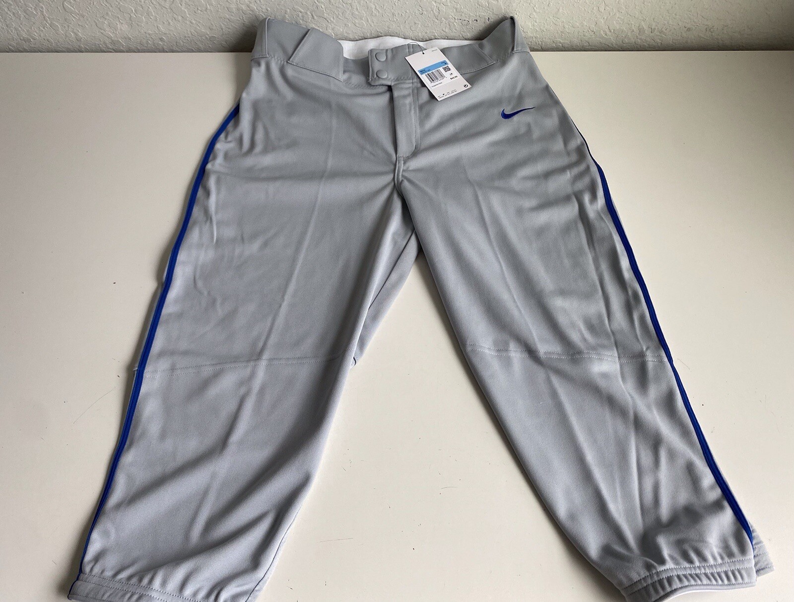 Nike Vapor Select Knicker Baseball Pant Grey Royal Piping Men’s Size M