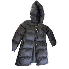 Polo Ralph Lauren Girls Black Down Filled Hooded Long Puffer Coat Size S 7