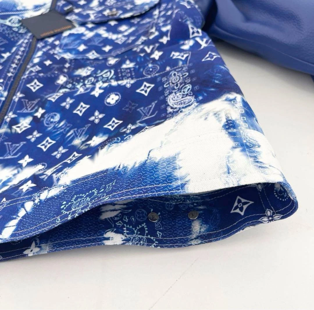 LOUIS VUITTON（LV） Giacca denim pelle braccio modello bandana Louis Vuitton difficile da ottenere