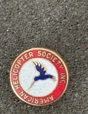 American Helicopter Society Enamel Hummingbird Lapel Hat or Tie Pin