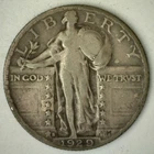 1929 S Standing Liberty Silver Quarter VF 25c Coin Very Fine Condition