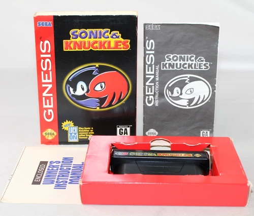 Sonic & Knuckles Sega Genesis Complete CIB! Very Good Condition! RARE!