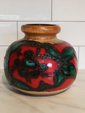 Vintage Mid-Century  West German Fat Lava Vase "Scheurich Keramik".  15 cm.