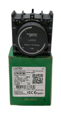 SCHNEIDER ELECTRIC LADT2 ADD ON CONTACTOR TIMER TIMING 1-30S FAST - Image 1 of 4