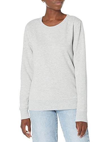 Damen Fleece-Sweatshirt Rundhals Amazon Essentials Hellgrau Meliert M-image