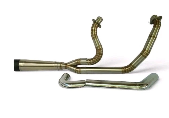 Harley Davidson Dyna Super Glide 2 en 1 puntas de escape personalizadas Foto 2 de 4