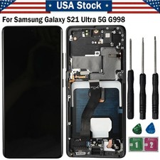 OLED Display Touch Screen Digitizer Frame For Samsung Galaxy S21 Ultra 5G G998U