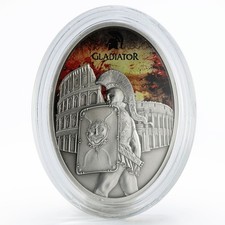2013 Gladiator Roman Empire Provocator Silver Coin 1 Oz 10$ Fiji