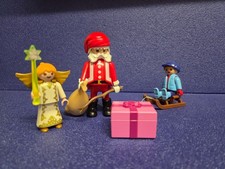 Playmobil 3852 Weihnachtsmann Sack Stab Santa Rute Nikolaus Christkind Schlitten