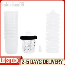 Disposable Spray Paint Gun Liners & Lids Kits 20-Ounce 400ML Cups Set
