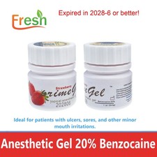 1 Dental Topical Anesthetic Gel 20 Benzocaine 1oz Jar, Exp 06/29, Strawberry