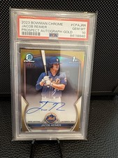 2023 Bowman Chrome Prospect Autographs Jacob Reimer Gold /50 PSA 10