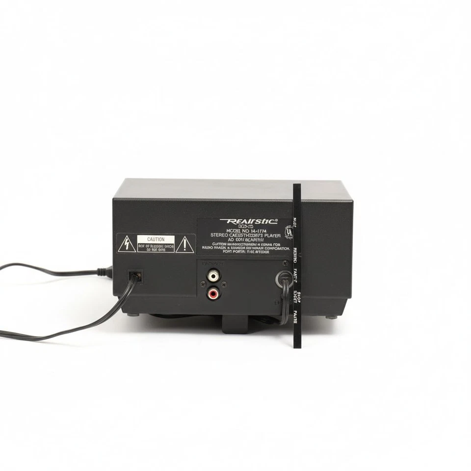 Reproductor de cinta de casete estéreo realista SCP-31 negro RadioShack compacto de colección Foto 3 de 4