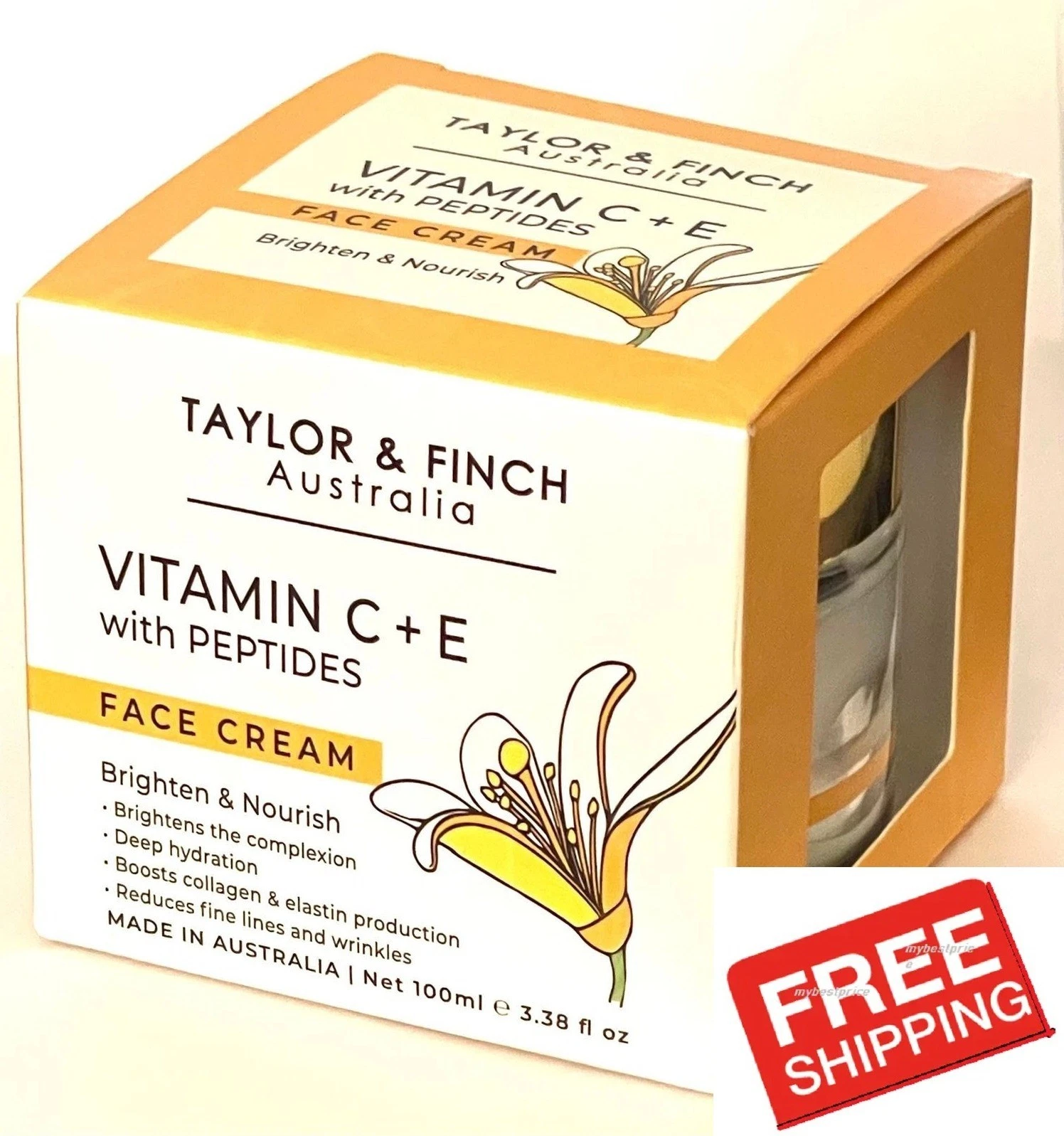 Taylor & Finch Vitamin C+ E with Peptides Face Cream Brighten & Nourish