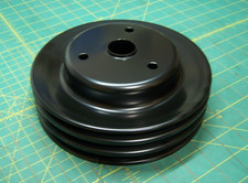 Crankshaft Pulley 3 Triple Groove Small Block Chevy Long Water Pump Black Lwp Crankshaft Pulley 3 Triple Groove Small Block Chevy Long Water Pump Black Lwp