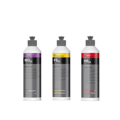 KOCH CHEMIE POLISH COMPOUND KIT 250ML | HEAVY FINE MICRO CUT | 3 250ML BOTTLES