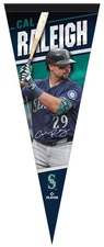CAL RALEIGH Seattle Mariners MLB Signature Series Premium Felt 12x30 PENNANT