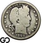 1898-O Barber Quarter, Strong Choice Fine++ New Orleans Issue