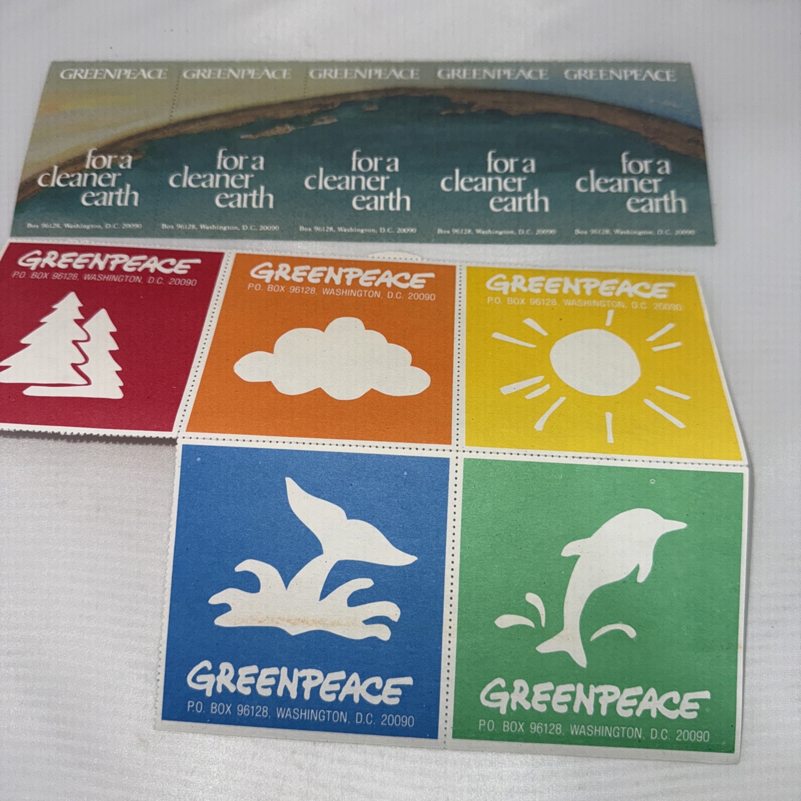 Lot GREENPEACE Decal Stickers 1990s