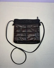 Tej Rasila International Leather Patchwork Shoulder Bag Black/Brown