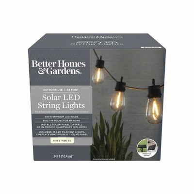 Solar LED String Lights, 34'