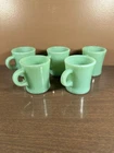 Anchor Hocking Fire King Jadeite C Handle Coffee Mugs Set Of 5