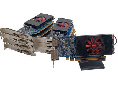 (MIXED LOT OF 8) AMD Radeon HD 7570 1 GB DDR3 -  7x DVI+DP, 1x HDMI + DP