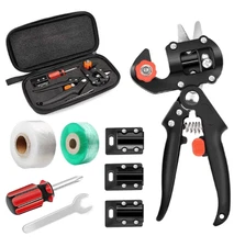 2-in-1 Garden Grafting Tools Pruner Kit V U Omega Cut Tree Vine Branch
