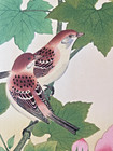 SHIZUO ASHIKAGA "Sparrows and Hibiscus" ORIGINAL SIGNED JAPANESE WOODBLOCK — photo 3