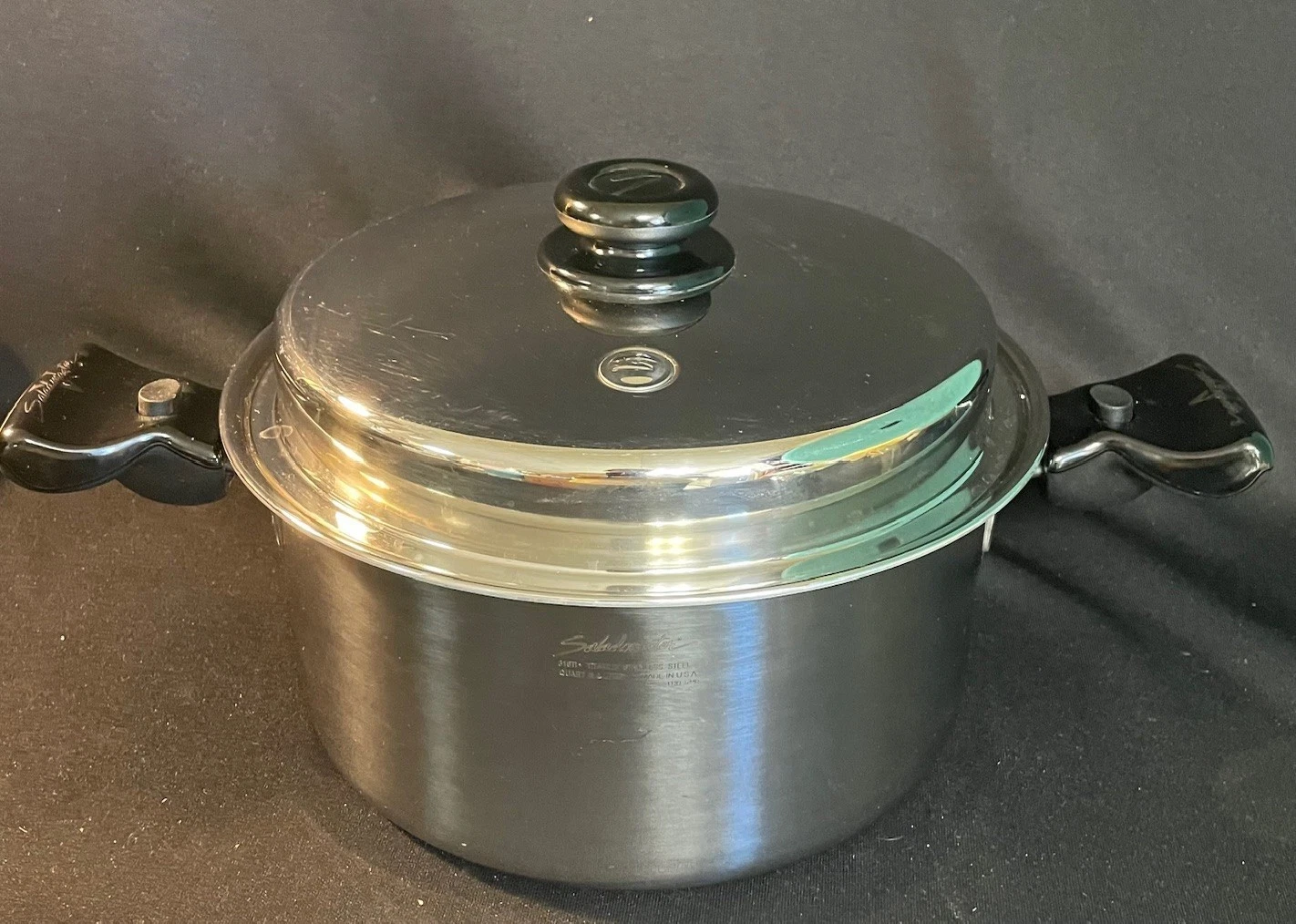 Saladmaster 7 Qt Stockpot 316Ti Titanium Stainless Steel Lid W/HANDLES-PREOWNED