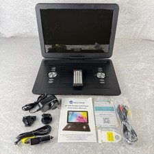 Wonnie W-1458 Portable DVD Player 14.1  Swivel Screen w/ Remote AC/DC Tested
