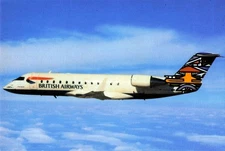 Postcard Airline British Airways Canadair Regional Jet Series 200 CC8.