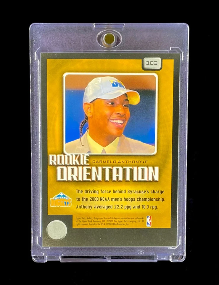 卡梅罗·安东尼黄金新秀 SP 箔插入罕见非签名 - 丹佛掘金 — 第 3/4 张图片