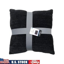 Solid Chenille Square Pillow Set Soft Texture 18x18 Cozy Accent 2 Pack New