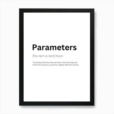 Parameter Definition Bedeutung Kunst P Gerahmtes Wandbild Poster Leinwanddruck Bild