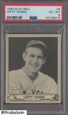 1940 Play Ball #6 Lefty Gomez NY Yankees HOF PSA 6 Centered LOOKS NICER