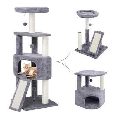 45in Cat Tree Tower with Big Condo for Indoor Kitten,Cat Tower with Scratchin...
