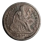 1871-S Seated Liberty Dime AG Silver 10C San Francisco #940