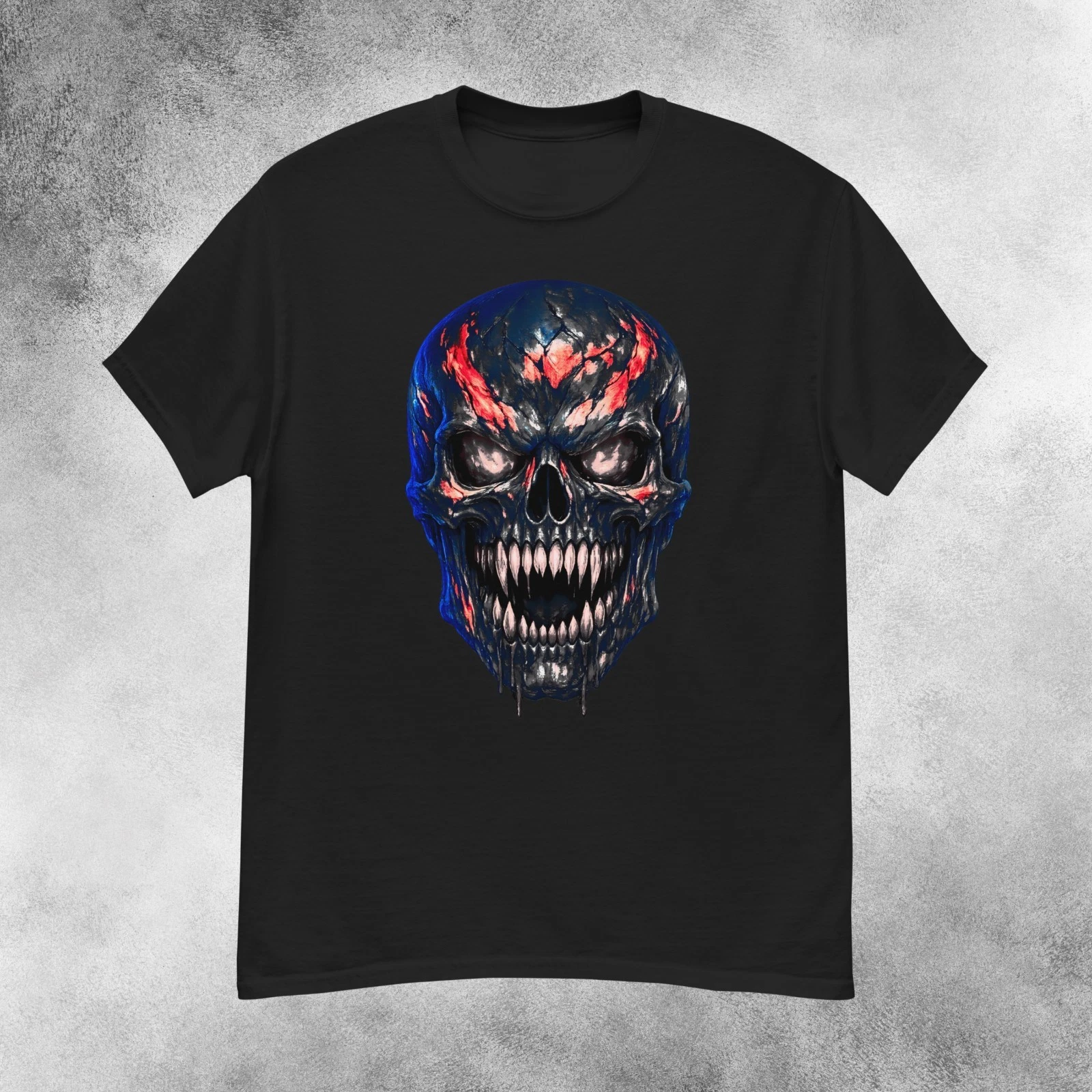 Infernal Ember Demon Skull Horror T-Shirt Men's S-2XL