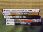 Playstation 5 PS5 Games lot ninja gaiden resident evil uncharted fear effect
