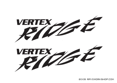 2) VERTEX Ridge Sticker DieCut Decal | eBay