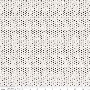 BTY~ RILEY BLAKE FABRICS 100/% COTTON FABRIC ~ MEDIUM DOTS ~ BLACK ON WHITE~ 45/"W