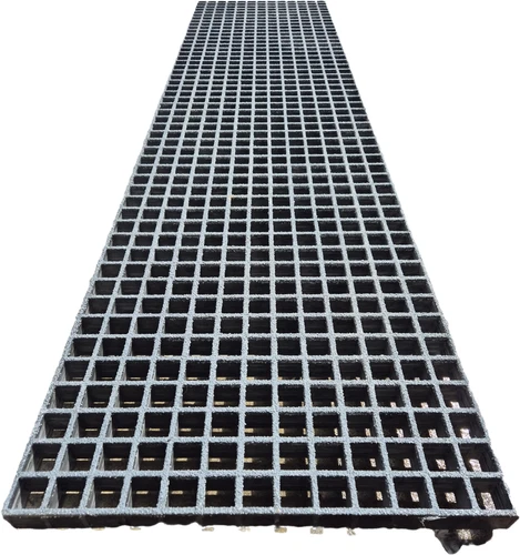 Anti Slip Resin Fiberglass 2000x500 30x30 GREY Grit Access FRP Walkway Grating - Picture 1 of 12